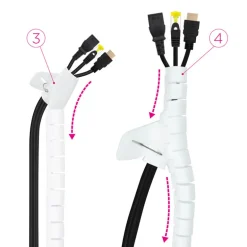 Accesorio  Nanocable Organizador Flexible 25mm 1.0m Blanco