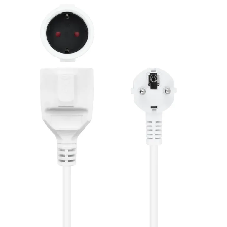 Alargador Nanocable Extension Cable Alimentación 5.0m Blanco