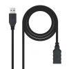 Alargador Nanocable USB 3.0 A-M a M-H 2.0m Negro