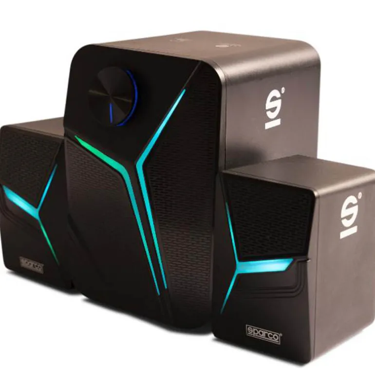 Altavoces Sparco Headlight Pro Gaming RGB Bluetooth Negro