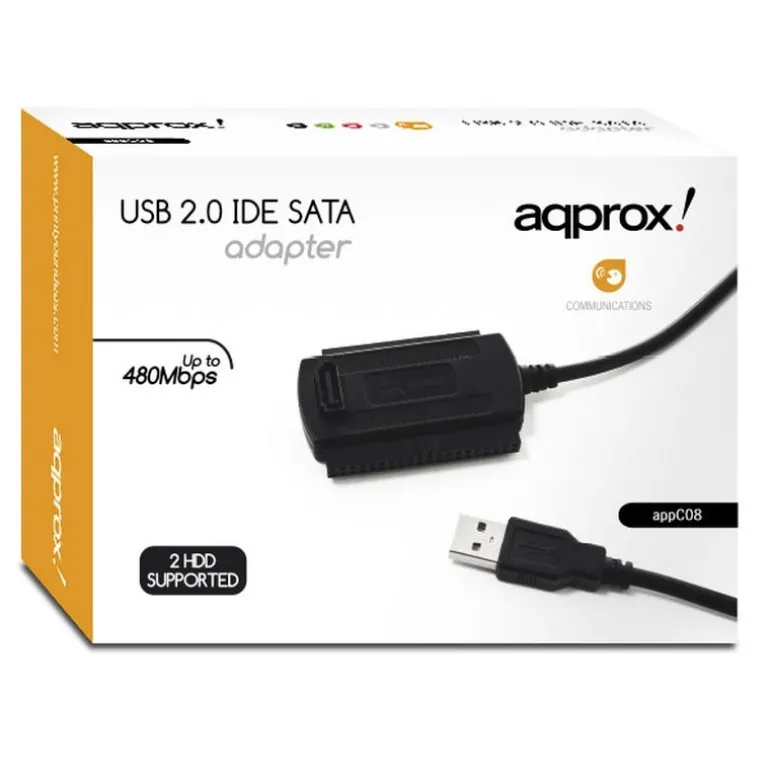Approx Adaptador USB 2.0 a IDE/SATA - Adaptador Disco Duro
