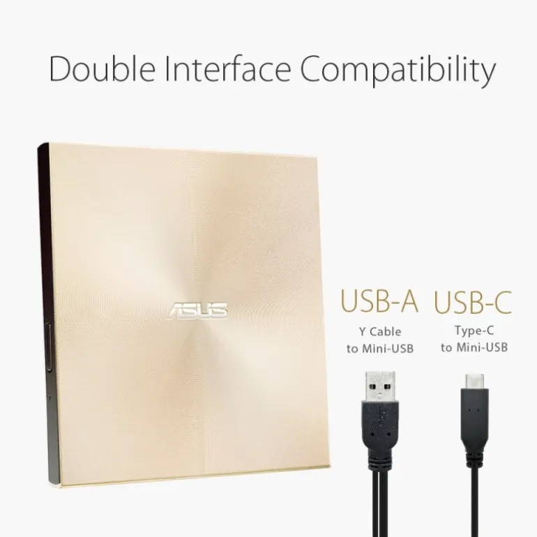 Asus ZenDrive U9M SDRW-08U9M-U Externa / Oro - Grabadora DVD