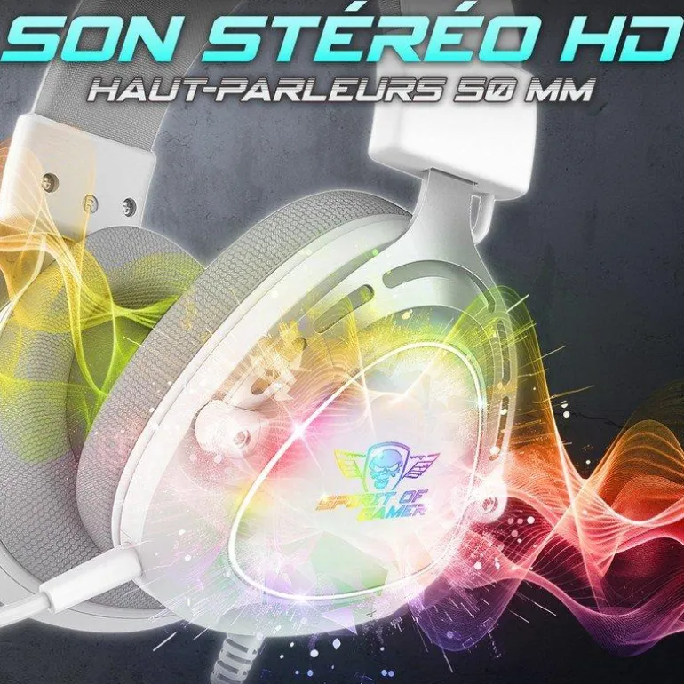 Auriculares Spirit of Gamer Auriculares Elite H-40 Blanco