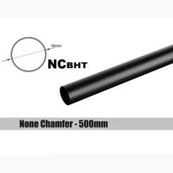 Bitspower No Chaflán Rigído Latón 16MM AD 500mm Negro Carbón - Tubo