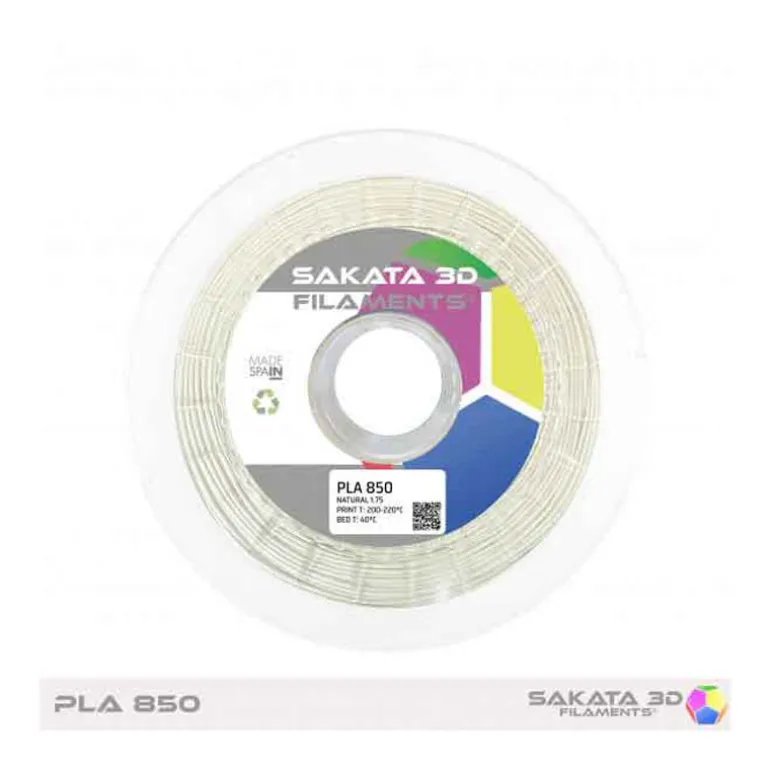Bobina Sakata 3D Filamento PLA 850 1.75mm 1Kg Blanco