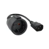 Cable Nano Cable Adaptador C14M a CEE7H 0.25M Negro