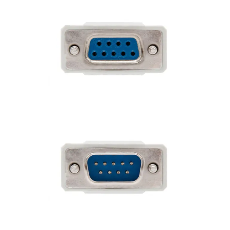 Cable Nano Cable Serie RS232 DB9 M-H 1.8M Blanco