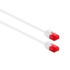 Cable Ewent Latiguillo RJ45 Cat.6 UTP Slim 0.5m Blanco
