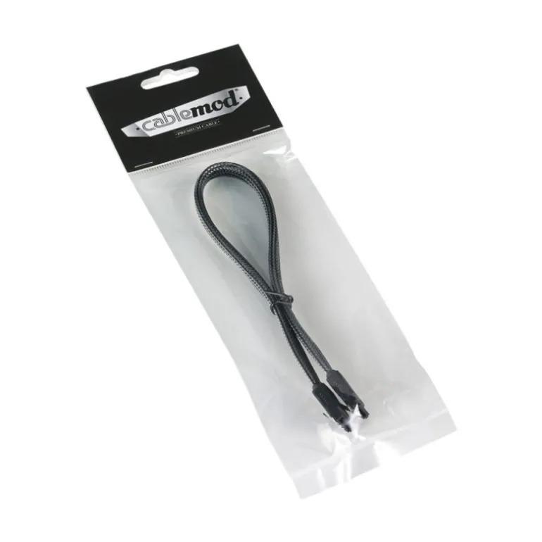 CableMod ModMesh SATA 3 Cable 30cm Carbón - Cable SATA