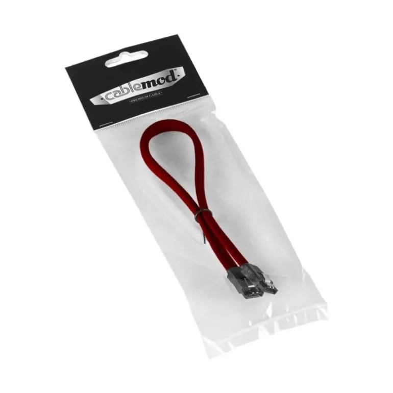CableMod ModMesh SATA 3 Cable 30cm Rojo Sangre - Cable SATA