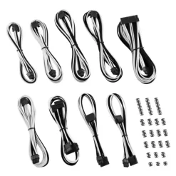 CableMod Classic ModMesh C-Series Corsair RMi & RMx Negro/Blanco - Kit Cables