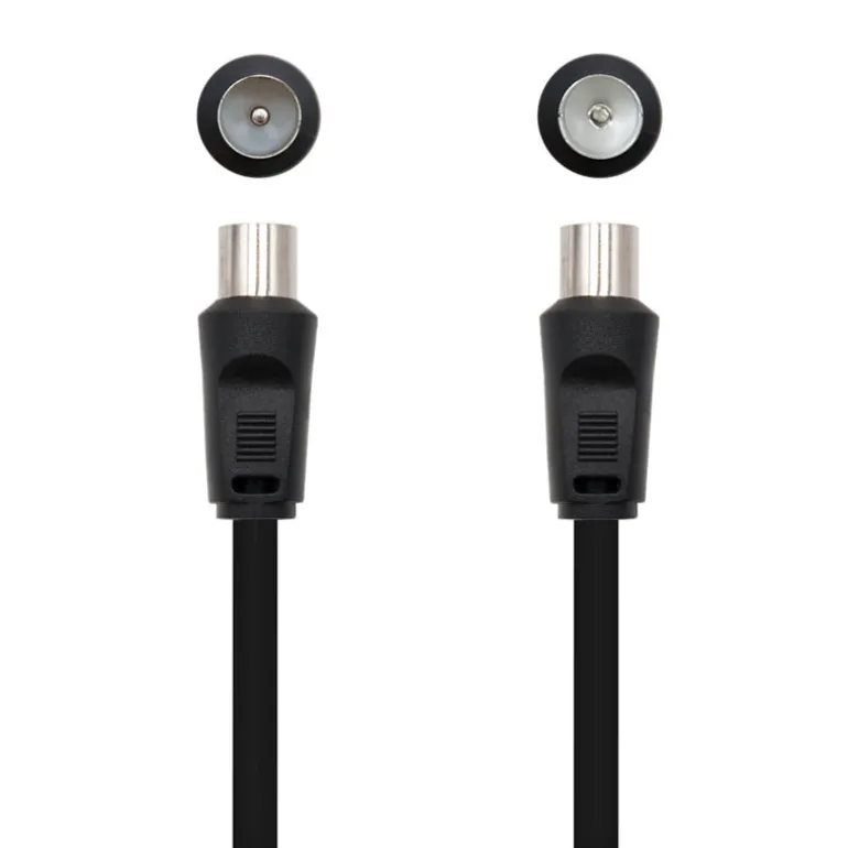 Cable Nanocable TV 75 Ohm M H 1.8 M Negro