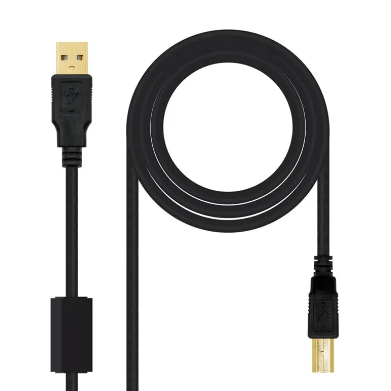 Cable Nano Cable USB 2.0 Impresora 2M Negro
