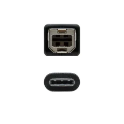 Cable Nanocable USB 2.0 Impresora Tipo USB C M-BM 1M Negro