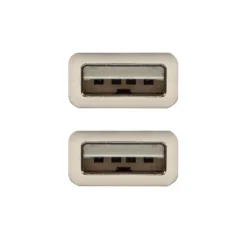 Cable Nano Cable USB 2.0 Tipo AM-AM 2M Blanco