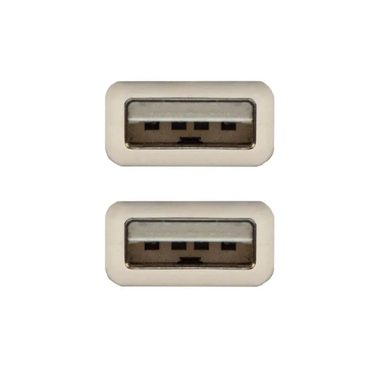 Cable Nano Cable USB 2.0 Tipo AM-AM 2M Blanco