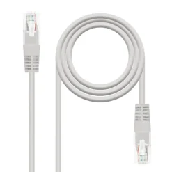Cable Red Nano Cable Latiguillo Categoria 6 UTP RJ45 0.25M Gris