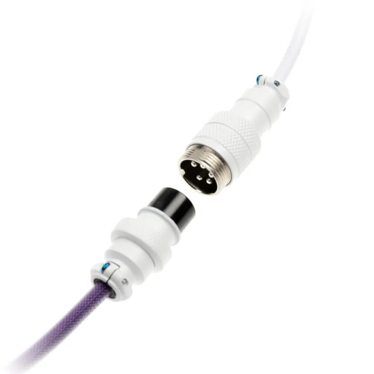 Cable Teclado Ducky Cable Espiral Morado/Blanco
