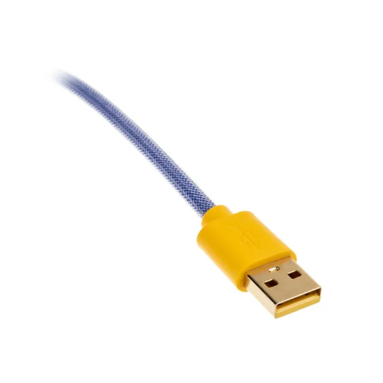 Cable Teclado Ducky Cable Espiral Azul/Morado