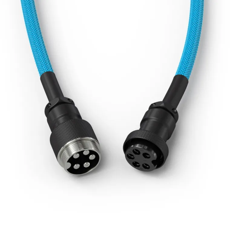 Cable Teclado Glorious PC Gaming Race Cable Espiral Azul Eléctrico