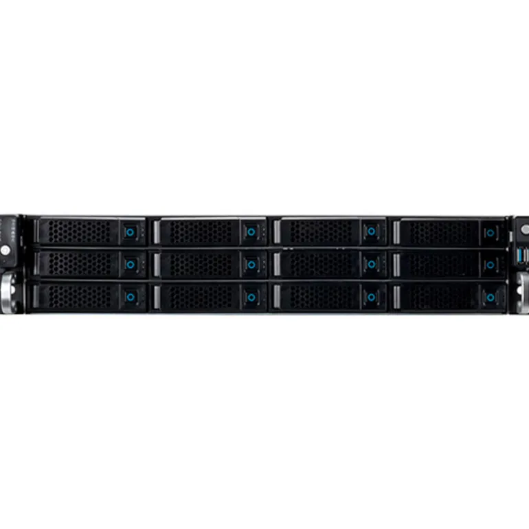 Caja Rack UNYKach HSW6212 Hot Swap 19" 2U 12 Bahías Plata