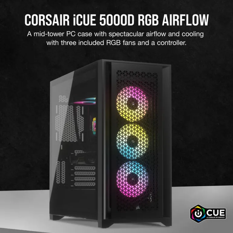 Caja/Torre Corsair iCue 5000D RGB Airflow Blanco