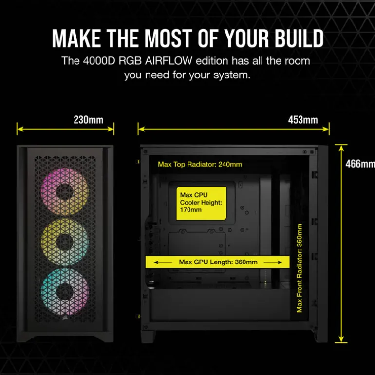Caja/Torre Corsair iCue 4000D RGB Airflow Blanco