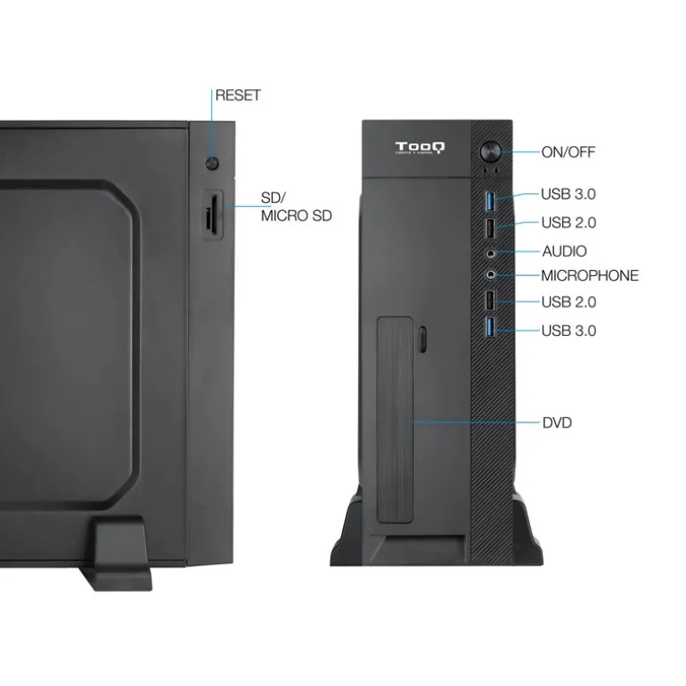 Caja/Torre Tooq TQC-3008U3C Negro - PSU SFX 500W