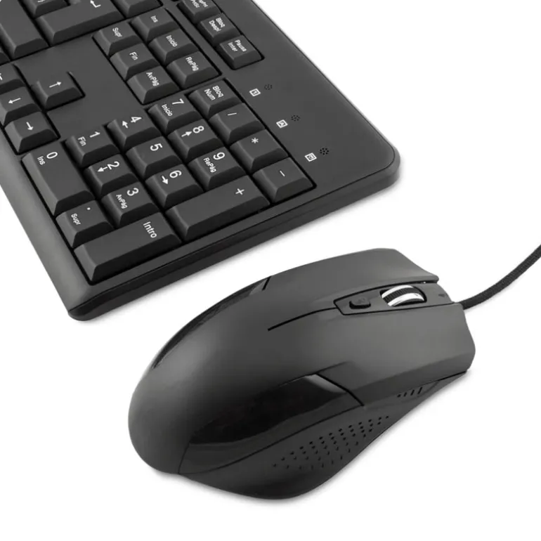 Combo Teclado/Ratón Coolbox Teclado + Ratón USB Negro