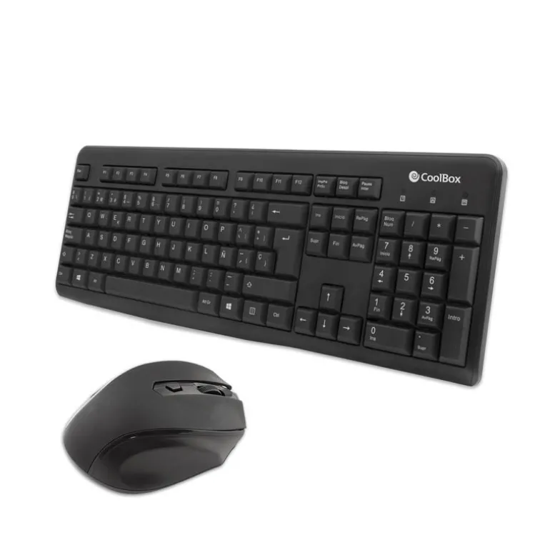 Combo Teclado/Ratón Coolbox Teclado + Ratón Wireless Negro