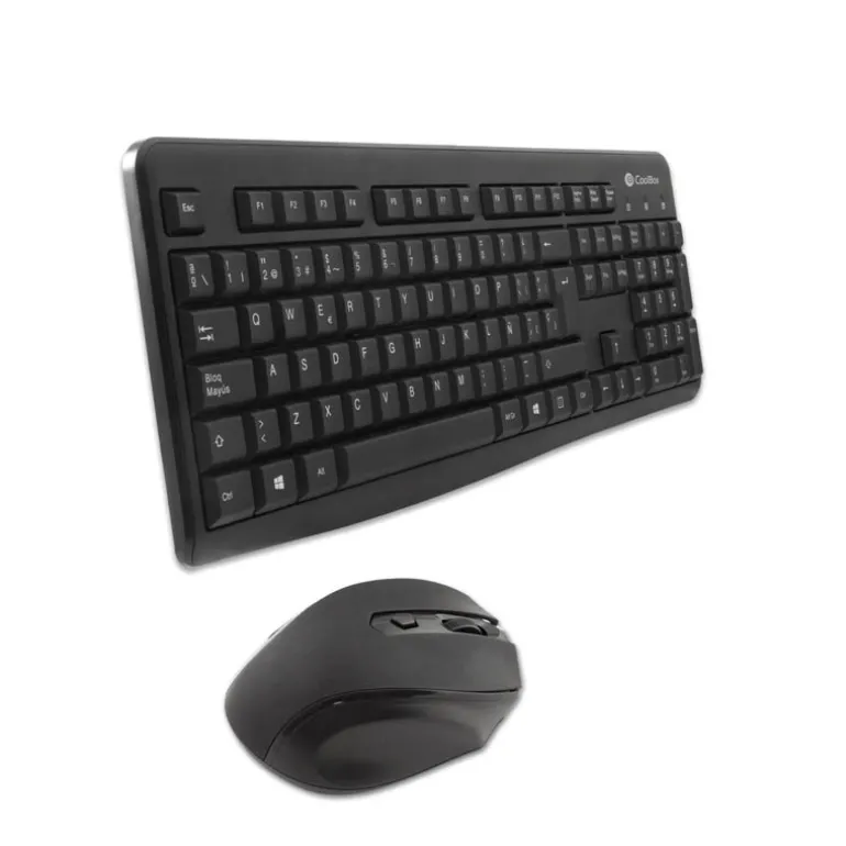 Combo Teclado/Ratón Coolbox Teclado + Ratón Wireless Negro