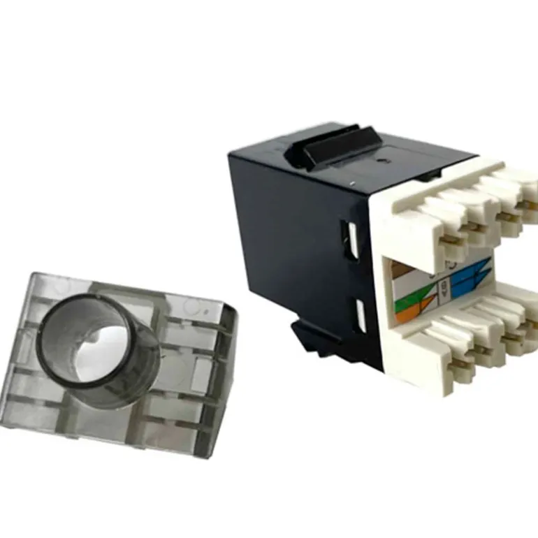 Conector RJ45 Phasak Keystone Dual UTP SD 3018 Cat.6 UTP Negro
