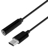 Conversor  Aisens A109-0385 USB-C A Audio Estilo Apple 15cm Negro