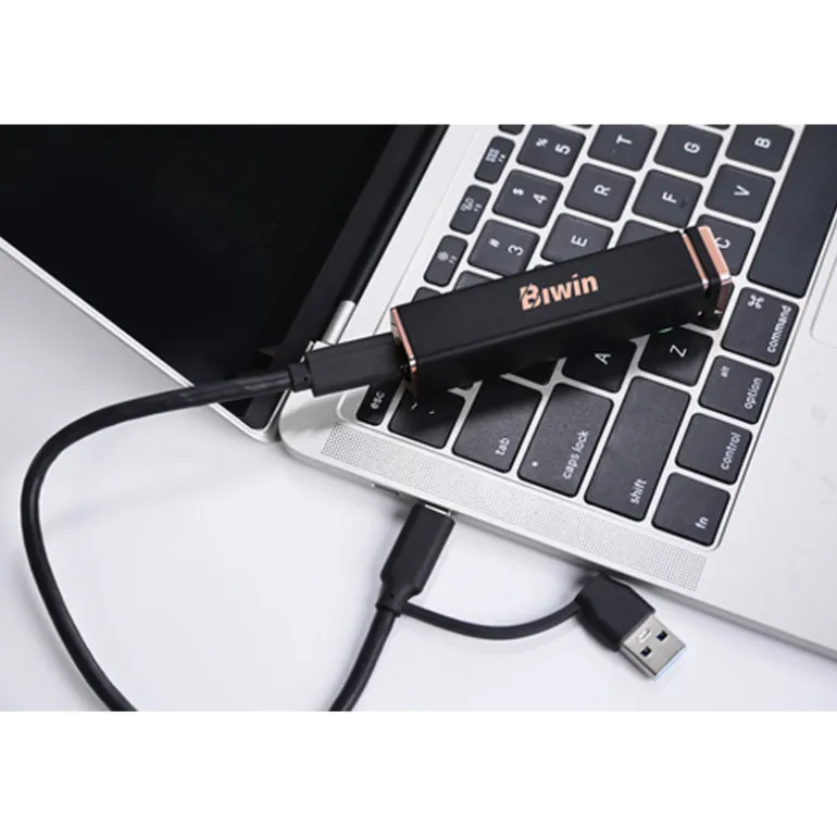 Disco Duro Externo Biwin PD2000 SSD 2TB USB 3.2 Negro Aluminio