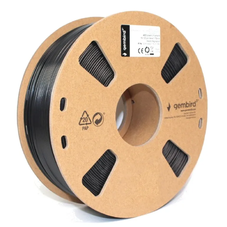 Filamento Gembird ABS 1kg 1.75mm Negro