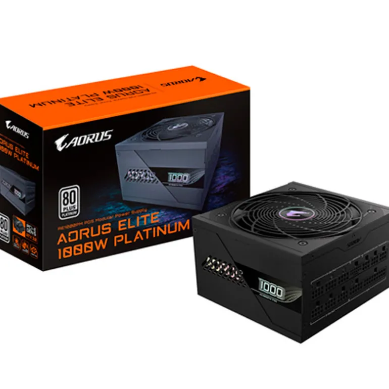 Fuente/PSU Gigabyte AORUS ELITE P1000W 80 Plus Platinum 1000W ATX 3.0 PCIE 5.0 Negro