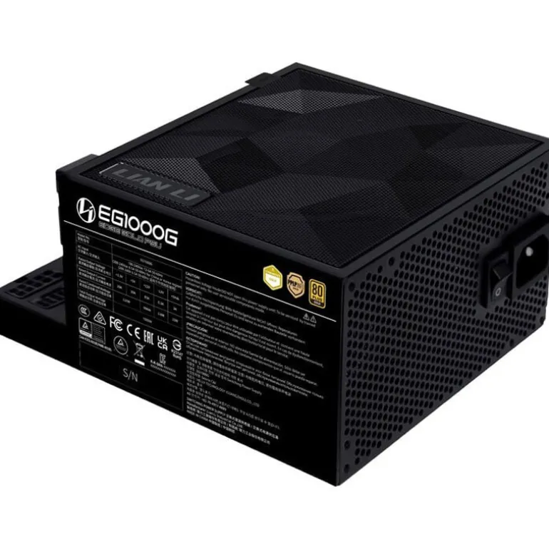 Fuente/PSU Lian Li Edge EG1000G 80 Plus Gold 1000W ATX 3.1 PCIE 5.1 Modular Negro