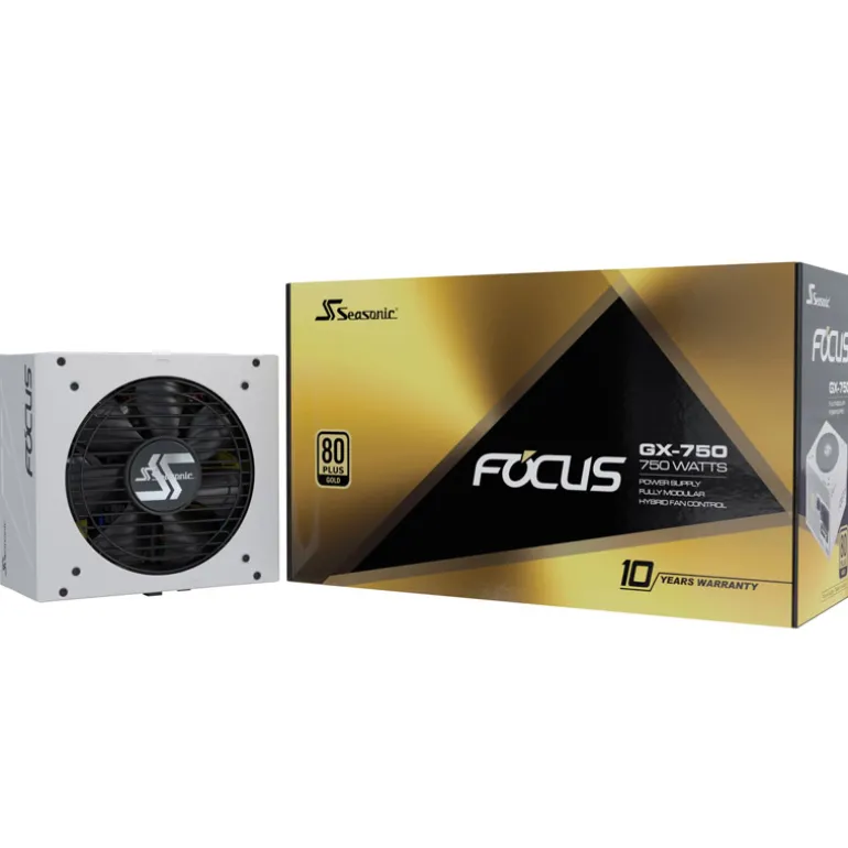 Fuente/PSU Seasonic Focus GX V4 80 Plus Gold 750W ATX 3.0 PCIE 5.0 Modular Blanco