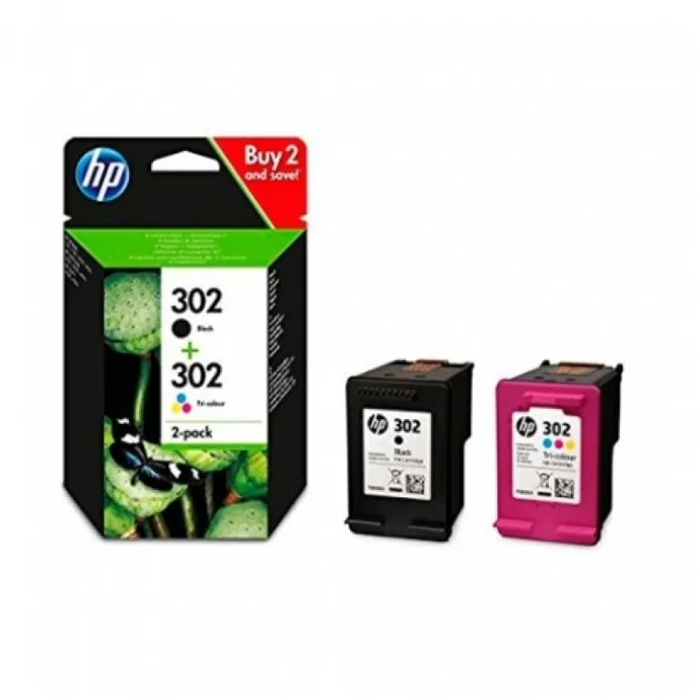 HP Nº 302 Negro + Nº 302 Tricolor - Cartucho