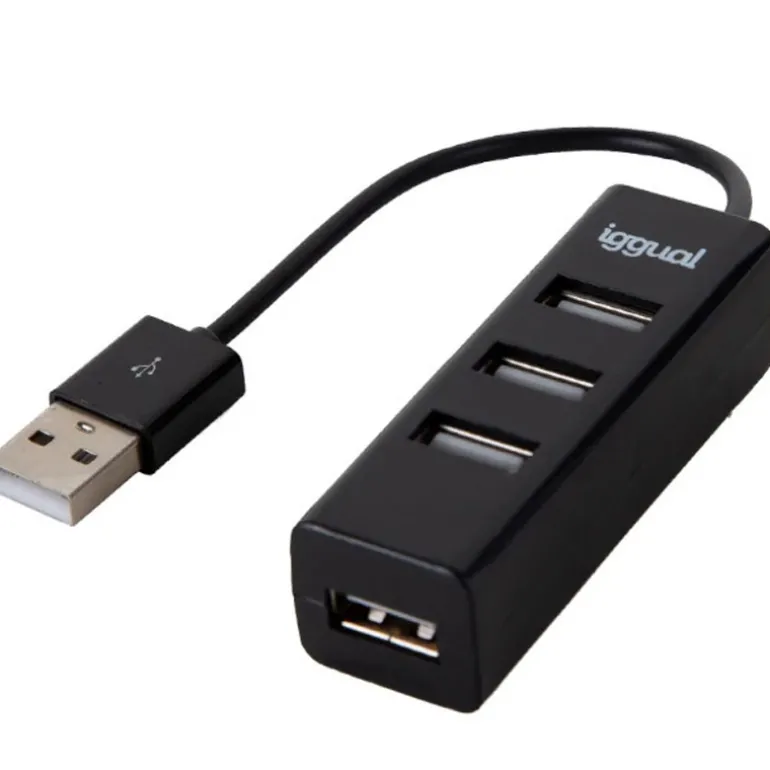 Hub iggual USB 2.0 x 4 Puertos HUB-A-4p