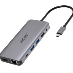 Hub Acer 12 En 1 Type-C Multipuerto Plata