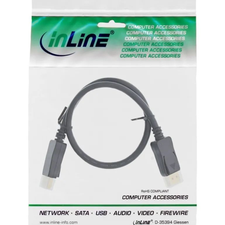 InLine DisplayPort 1.4 Gold 8K Negro 2m - Cable DisplayPort