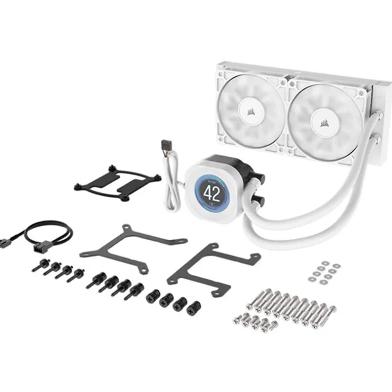 Kit Refrigeración Líquida Corsair Nautilus RS 240 LCD Blanco