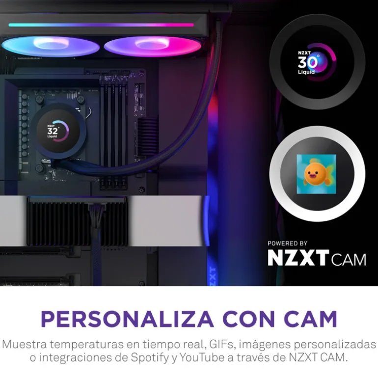 Kit Refrigeración Líquida NZXT Kraken Plus RGB 240 LCD Negro