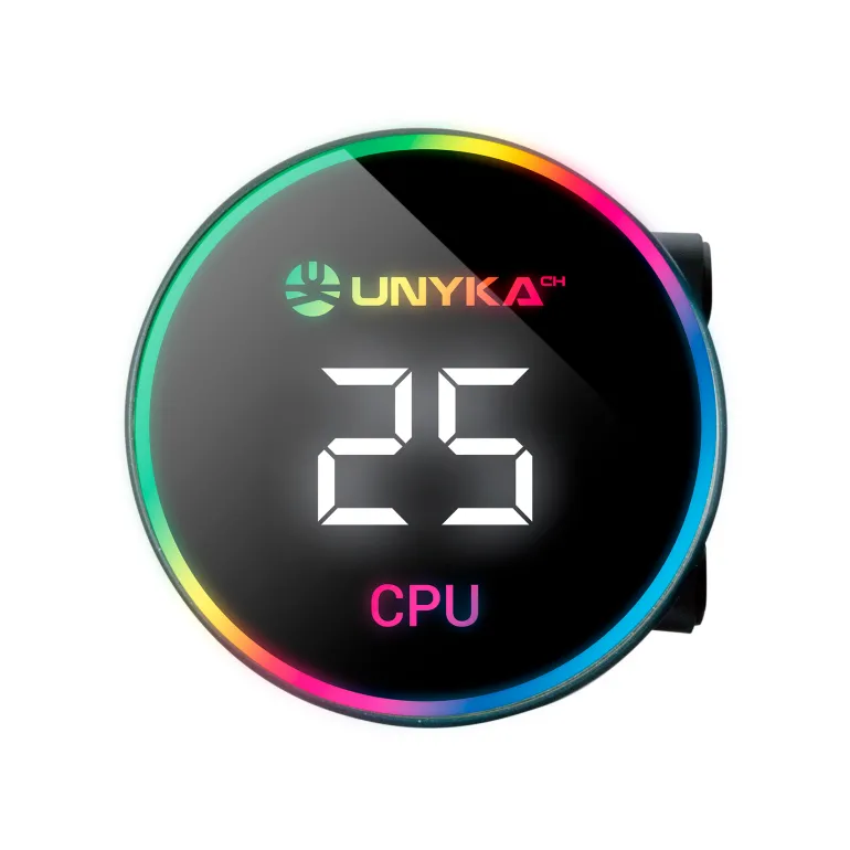 Kit Refrigeración Líquida Unykach Aquastorm 360 Display Temperatura Negro