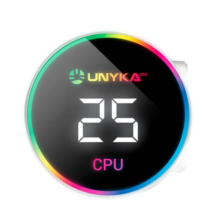 Kit Refrigeración Líquida Unykach Aquastorm 240 Display Temperatura Blanco