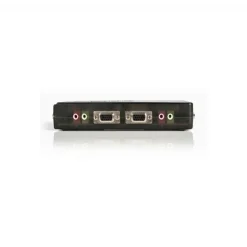 Kit de Conmutador KVM Startech USB de Color Negro de 4 Puertos con Cables y Audio
