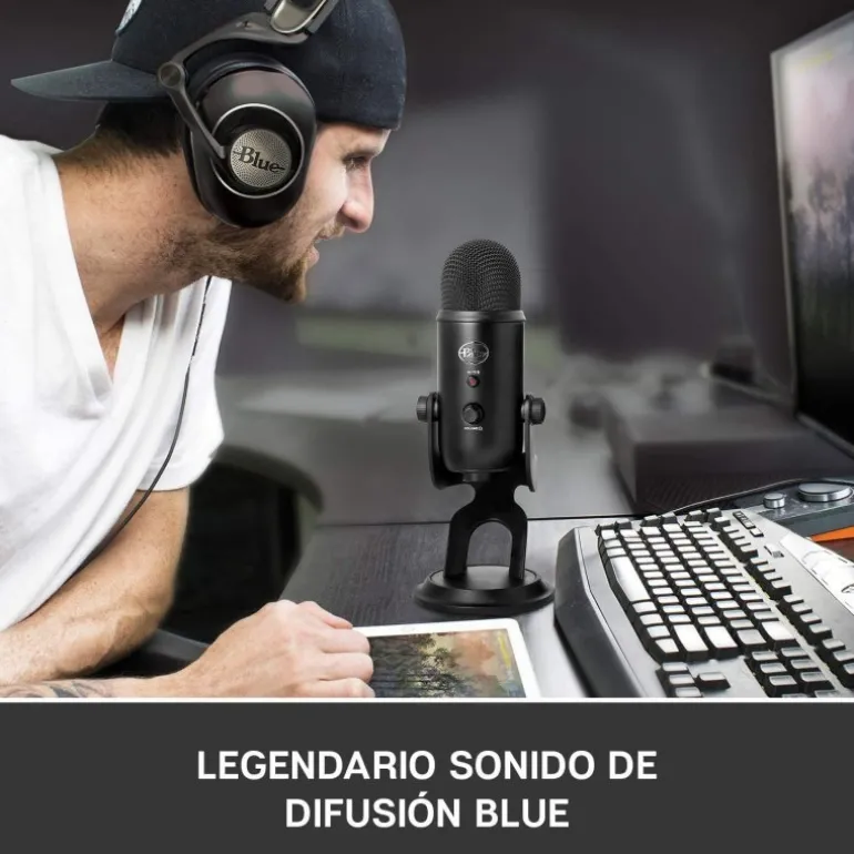 Logitech Blue Microphones Yeti USB Grabación y Transmisión PC Negro - Micrófono