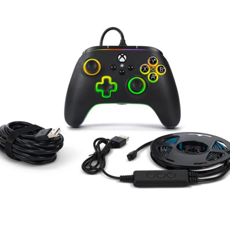 Mando PowerA Lumectra Avanzado Wired + Tira De Led RGB Para Xbox Series X/S