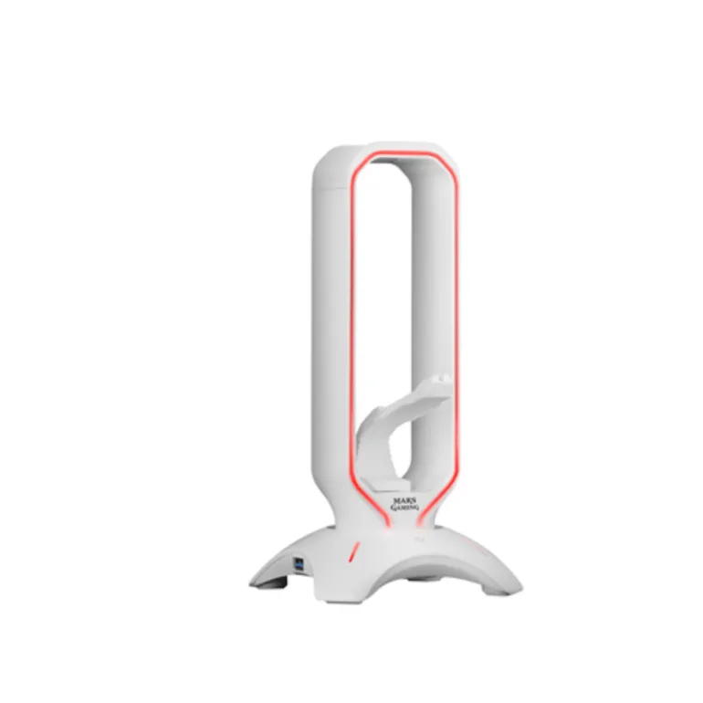 Mars Gaming MHHPRO Para Ratón + HUB 2x USB 3.0 Blanco - Soporte Auriculares + Bungee